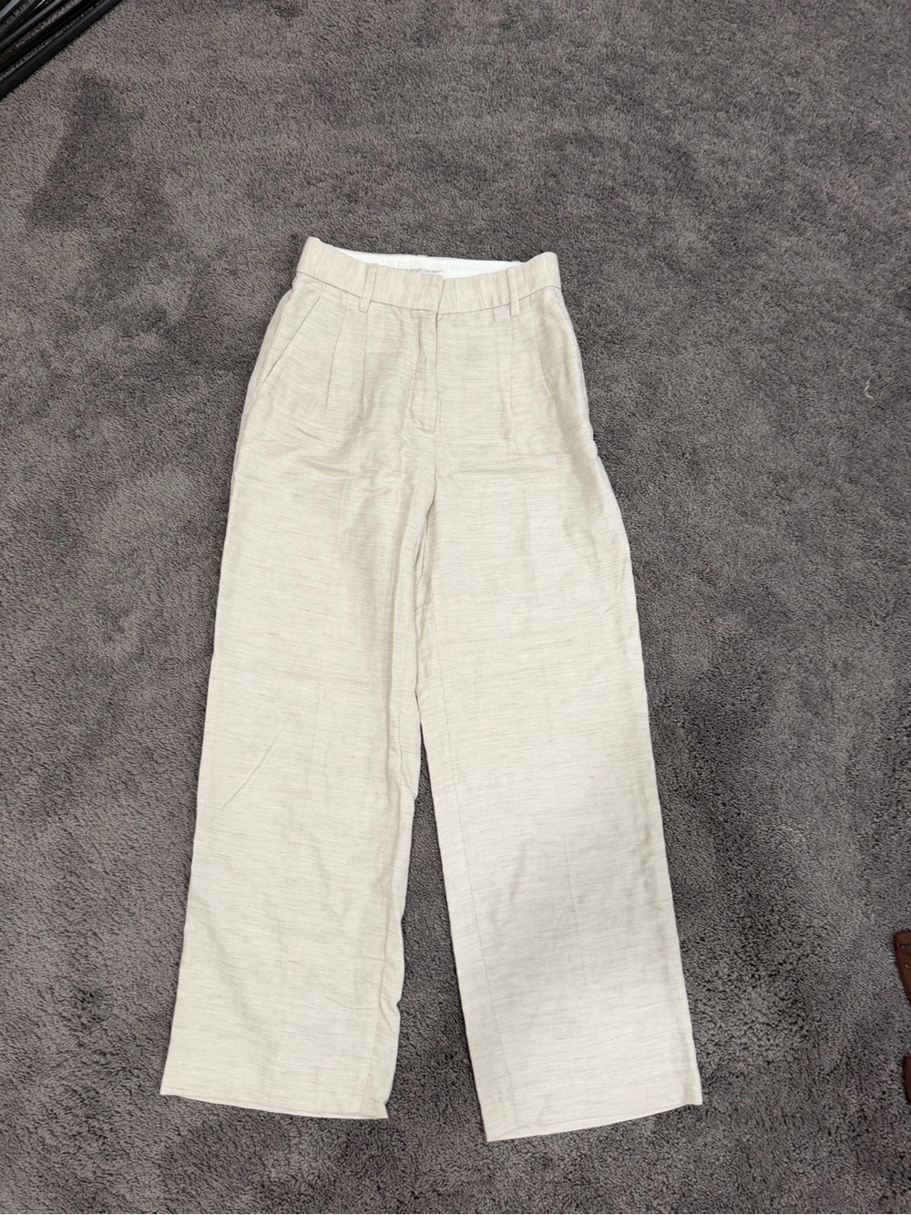 Wilfred Beige Wide-Leg Effortless Trousers